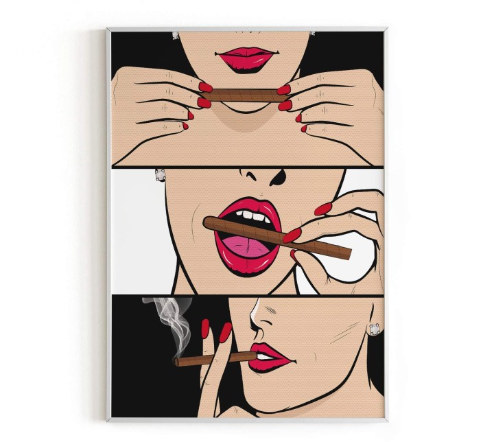 heyhellohigh best stoner girl decor roller print