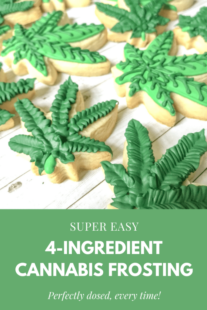 super easy 4 ingredient cannabis frosting pin